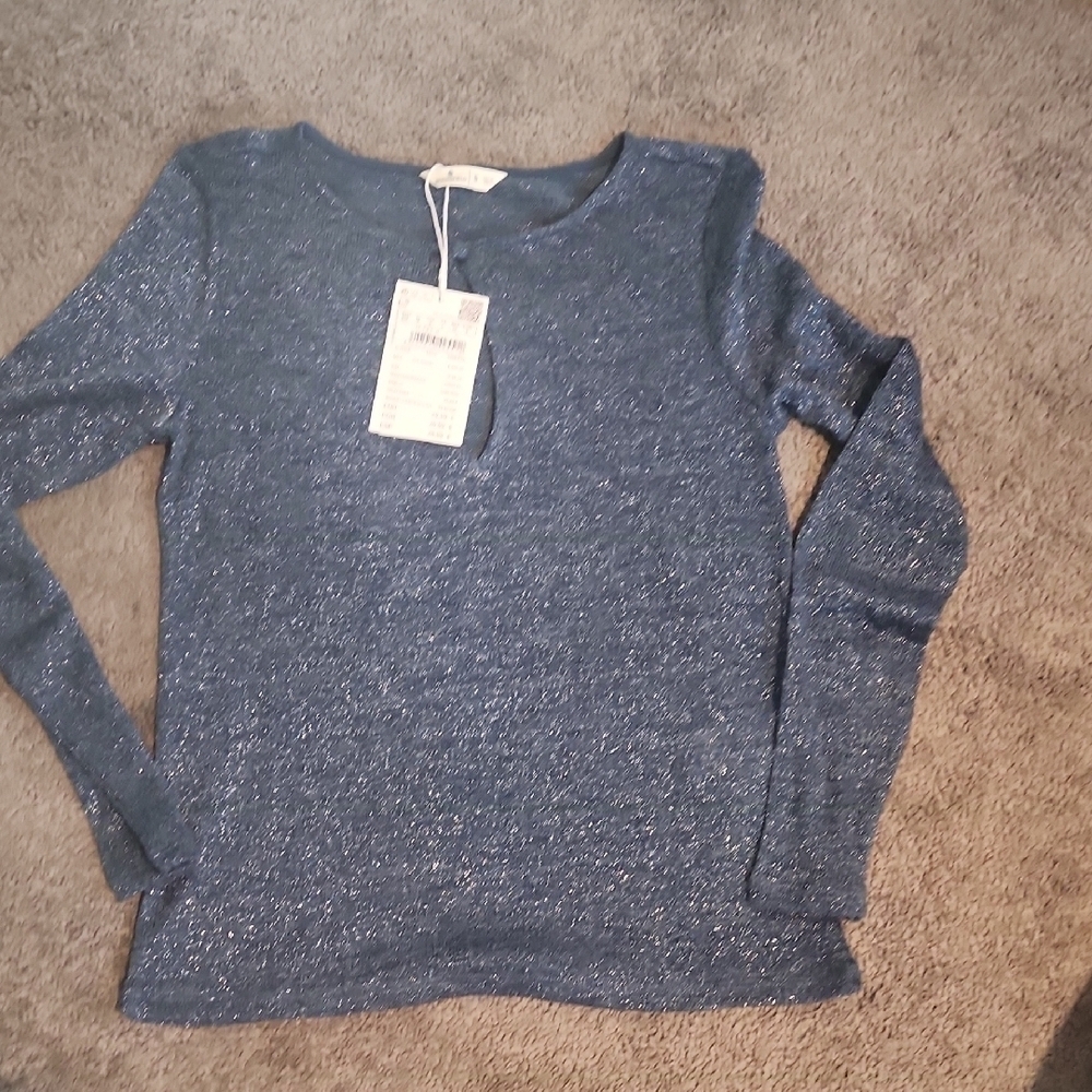 Springfield Blue Sparkle Long Sleeve Top